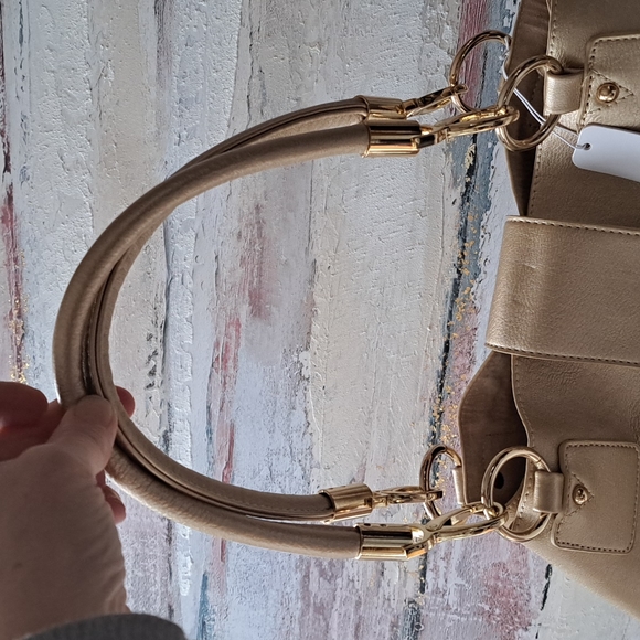 NWT Gold slouchy purse with removable interior bag - Picture 2 of 11